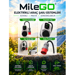  MileGo 22 Kw Taşınabilir Elektrikli Araç Şarj İstasyonu + Hediye Çanta