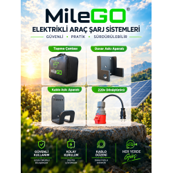 MileGo 22 Kw Taşınabilir Elektrikli Araç Şarj İstasyonu + Hediye Çanta