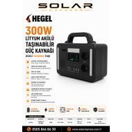  Hegel 300 Watt Powerbank - Güneş Enerjili Taşınabilir Güç Kaynağı