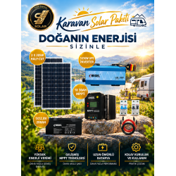 Karavan Solar Paket - LiFePO4 Akülü Güneş Enerji Sistemi