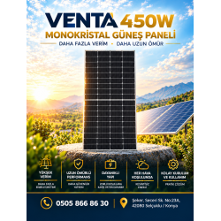 Venta 450 Watt Half Cut Güneş Paneli - Monokristal Solar Panel