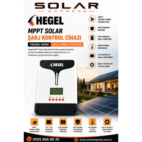 Hegel Şarj Kontrol Cihazları 1000A 12-24-48V MPPT – TD41015F