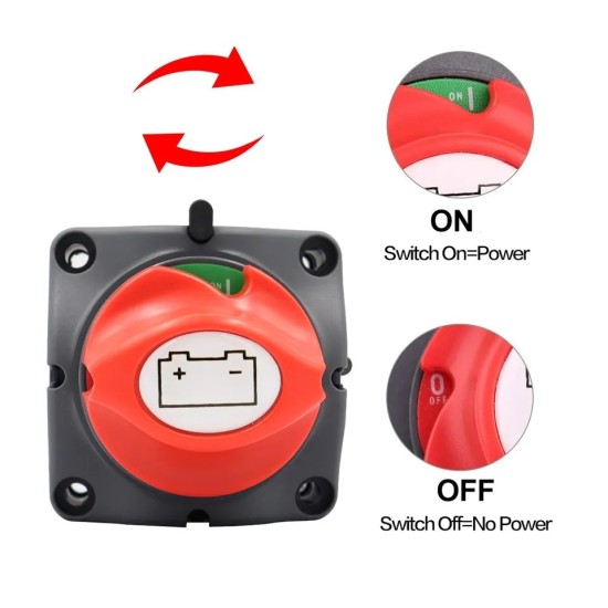 AKÜ DEVRE KESİCİ ŞALTERİ 275A 2P 12-48V ON-OFF 275 AMPER
