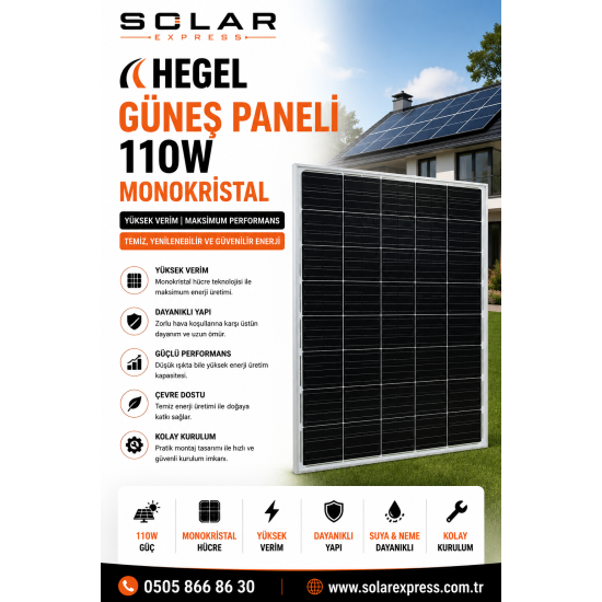 Venta 110W Güneş Paneli Monokristal – SPM110