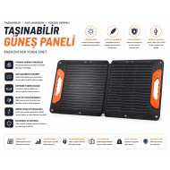  Hegel 100 Watt Portatif Güneş Paneli - Kamp Karavan ve Acil Durumlar İçin Vazgeçilmez Güç Kaynağı
