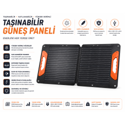  Hegel 100 Watt Portatif Güneş Paneli - Kamp Karavan ve Acil Durumlar İçin Vazgeçilmez Güç Kaynağı