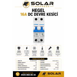 Hegel DC Devre Kesici 550V DC 16A B Sınıf – YRL7-63DC-16A