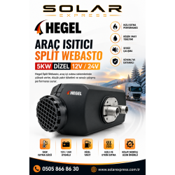  Hegel 24V 5KW Split Webasto Uzaktan Kumandalı Dizel Araç Isıtıcısı - LCD Ekran