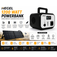  Hegel 1200 Watt Powerbank - Güneş Enerjili Taşınabilir Güç Kaynağı