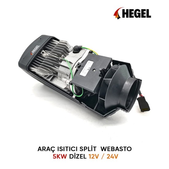  Hegel 24V 5KW Split Webasto Uzaktan Kumandalı Dizel Araç Isıtıcısı - LCD Ekran