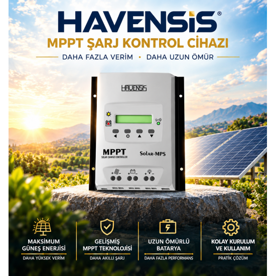 Havensis 40 Amper 12/24 Volt MPPT Şarj Kontrol Cihazı - S40AMPS