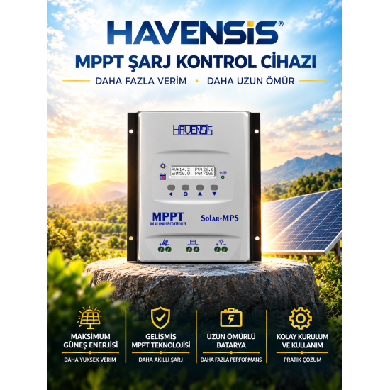 Havensis 50 Amper 12/24 Volt MPPT Şarj Kontrol Cihazı - S50AMPS100