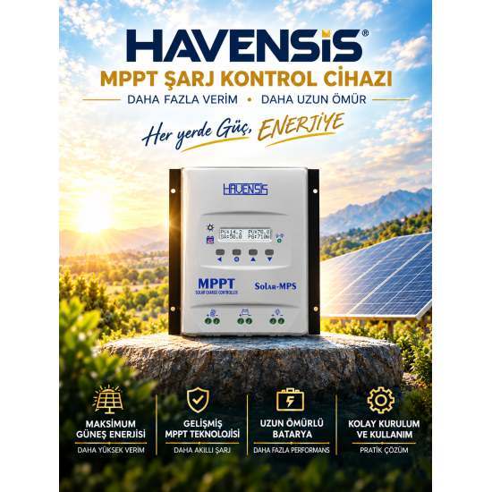 Havensis 60 Amper 12/24 Volt MPPT Şarj Kontrol Cihazı - S60AMPS100