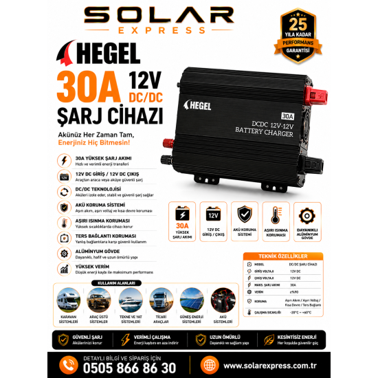 HEGEL DC-DC AKÜ SARJ CİHAZI 30A