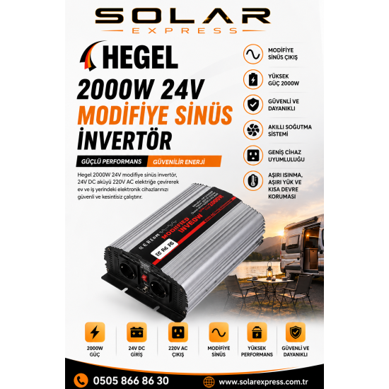 HEGEL TAM SİNÜS İNVERTÖR 2000W 12V