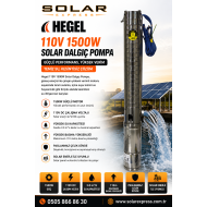 Hegel Solar Dalgıç Pompa DC 4″, 110V 1500W Qmax:4,5M3/H, Hmax:203M – 4US1500-203/4.5E