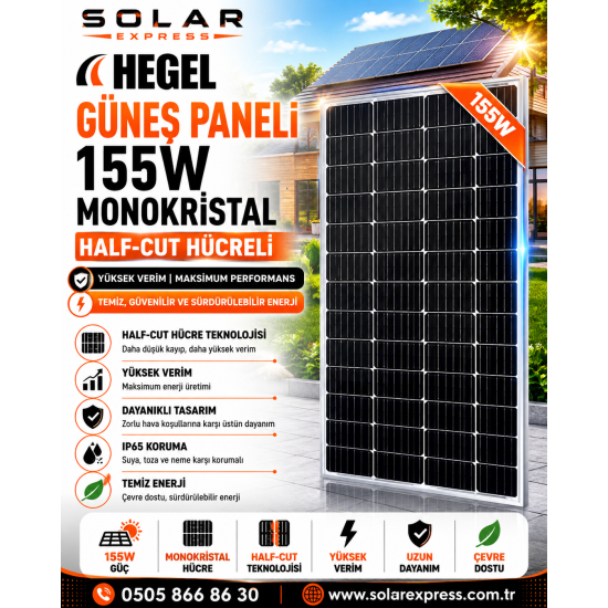 Venta 155W Güneş Paneli Monokristal – SPM155