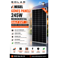 Venta 245 Watt Half Cut Perc Güneş Paneli - Monokristal Solar Panel