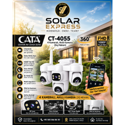 Cata Wifi Dış Mekan Kamera - 4 Kameralı Ct-4055 (CT-4055)