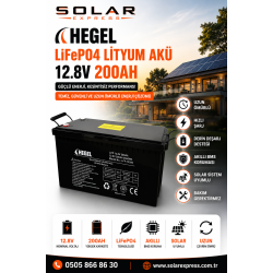 LİFEPO4 LİTYUM AKÜ 12.8V 200AH 2560Wh M8 2P