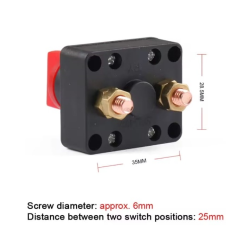 AKÜ DEVRE KESİCİ ŞALTERİ 50A 2P 12-48V ON-OFF 50 AMPER GÖMME
