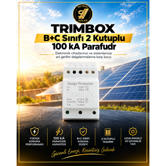 TRIMBOX YM2T1T2 B+C SINIFI 2 KUTUPLU PARAFUDR 100 kA