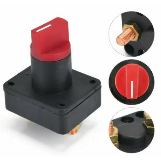 AKÜ DEVRE KESİCİ ŞALTERİ 50A 2P 12-48V ON-OFF 50 AMPER GÖMME