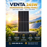  Venta 245 Watt Half Cut Güneş Paneli - Monokristal Solar Panel