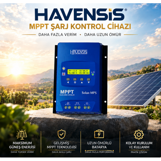 Havensis 30 Amper 12/24 Volt MPPT Özellikli Şarj Kontrol Cihazı - S30AMPS