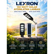  Lexron 150 Watt Solar Sokak Aydınlatması