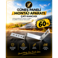 Güneş Paneli Kiremit Çatı Kancası Galvanizli 5 mm 110 Kg Yük