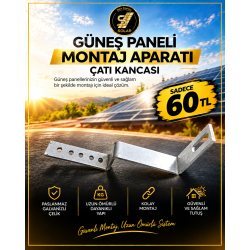 Güneş Paneli Kiremit Çatı Kancası Galvanizli 5 mm 110 Kg Yük
