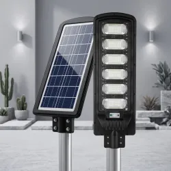 Güneş Enerjili Solar 300W LED Sokak Lambası Dış Mekan Uzaktan Kumandalı Sensörlü
