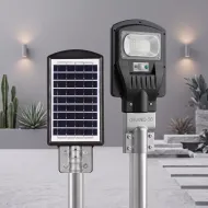 Güneş Enerjili Solar 50W  LED Sokak Lambası Dış Mekan Uzaktan Kumandalı Sensörlü  